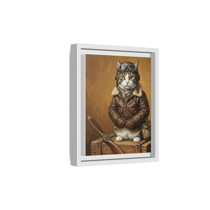Pilot Cat Canvas Art
