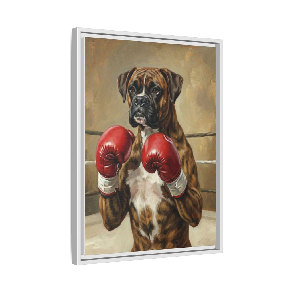 Boxer Dog Canvas Print — Framed Matte Wall Art