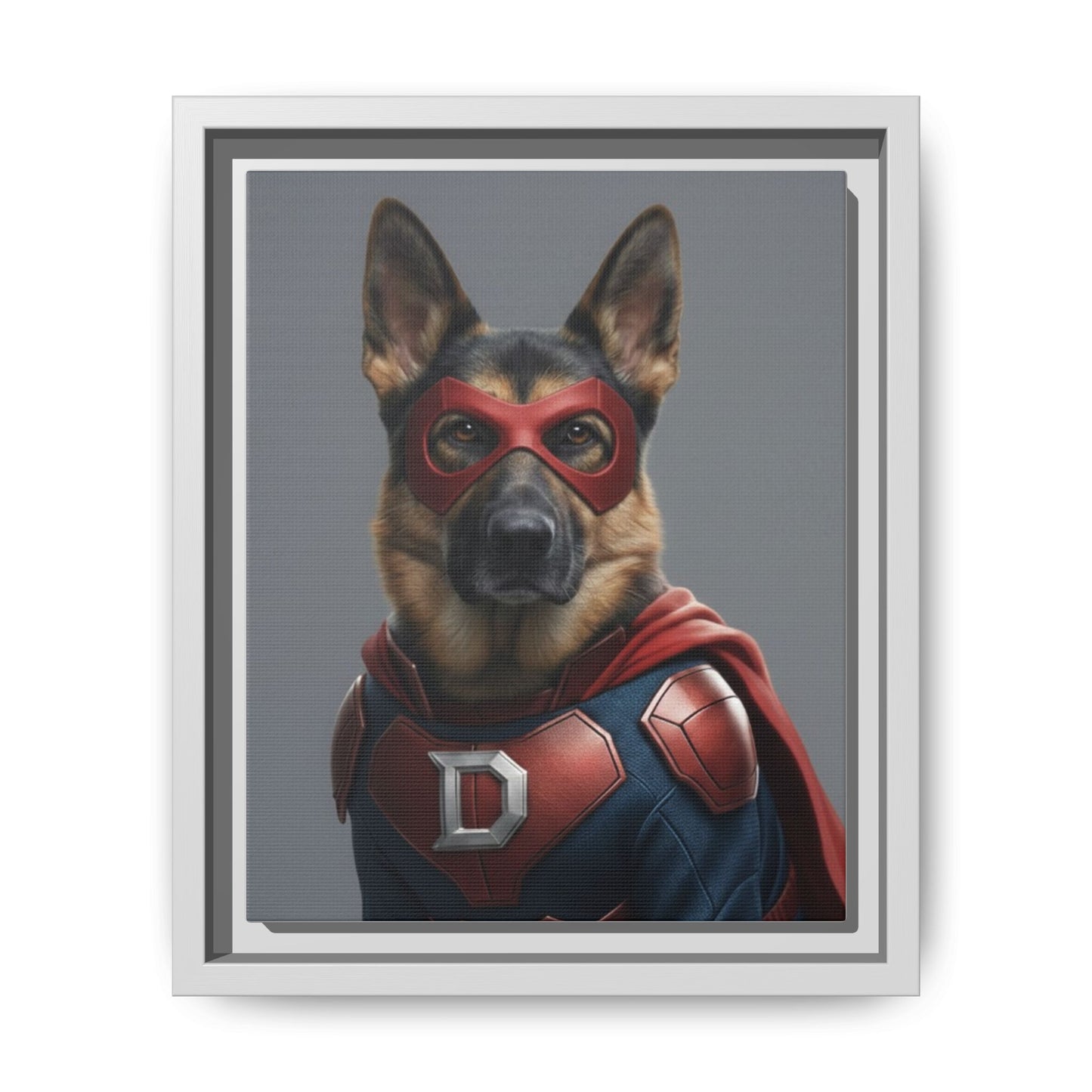 Superhero German Shepherd Dog Art Print