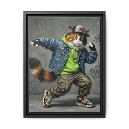 Dancing Cat Canvas Art