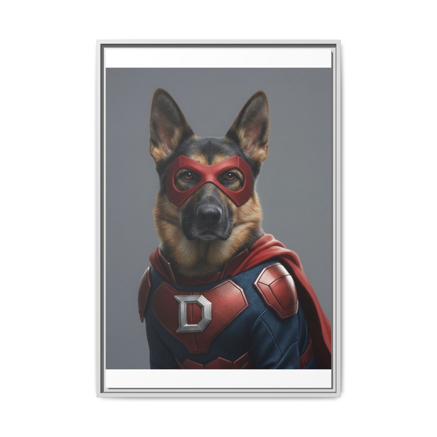Superhero German Shepherd Dog Art Print
