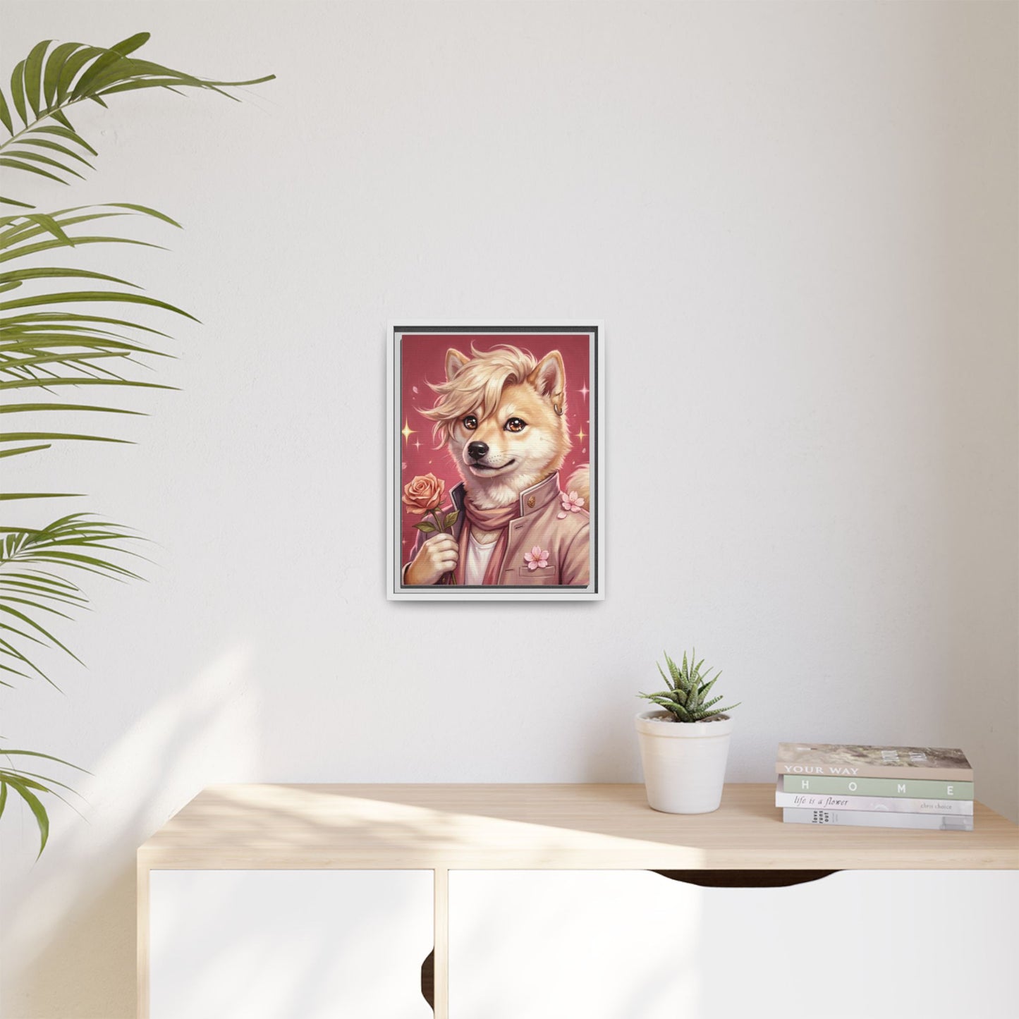 Romantic Shiba Portrait Art Print