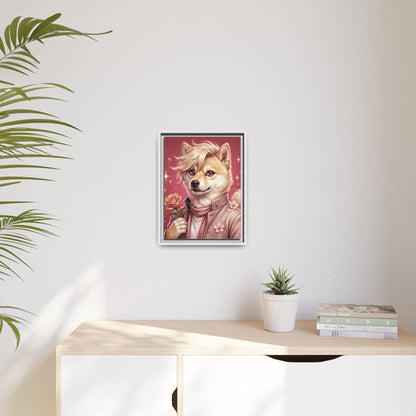 Romantic Shiba Portrait Art Print