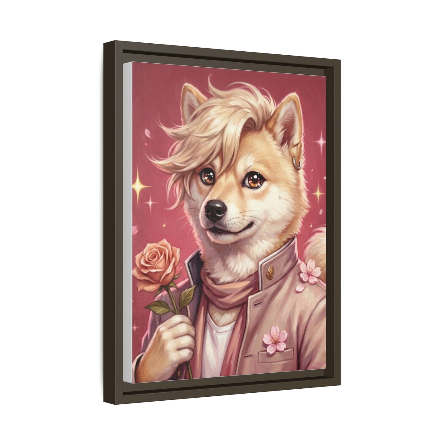 Romantic Shiba Portrait Art Print