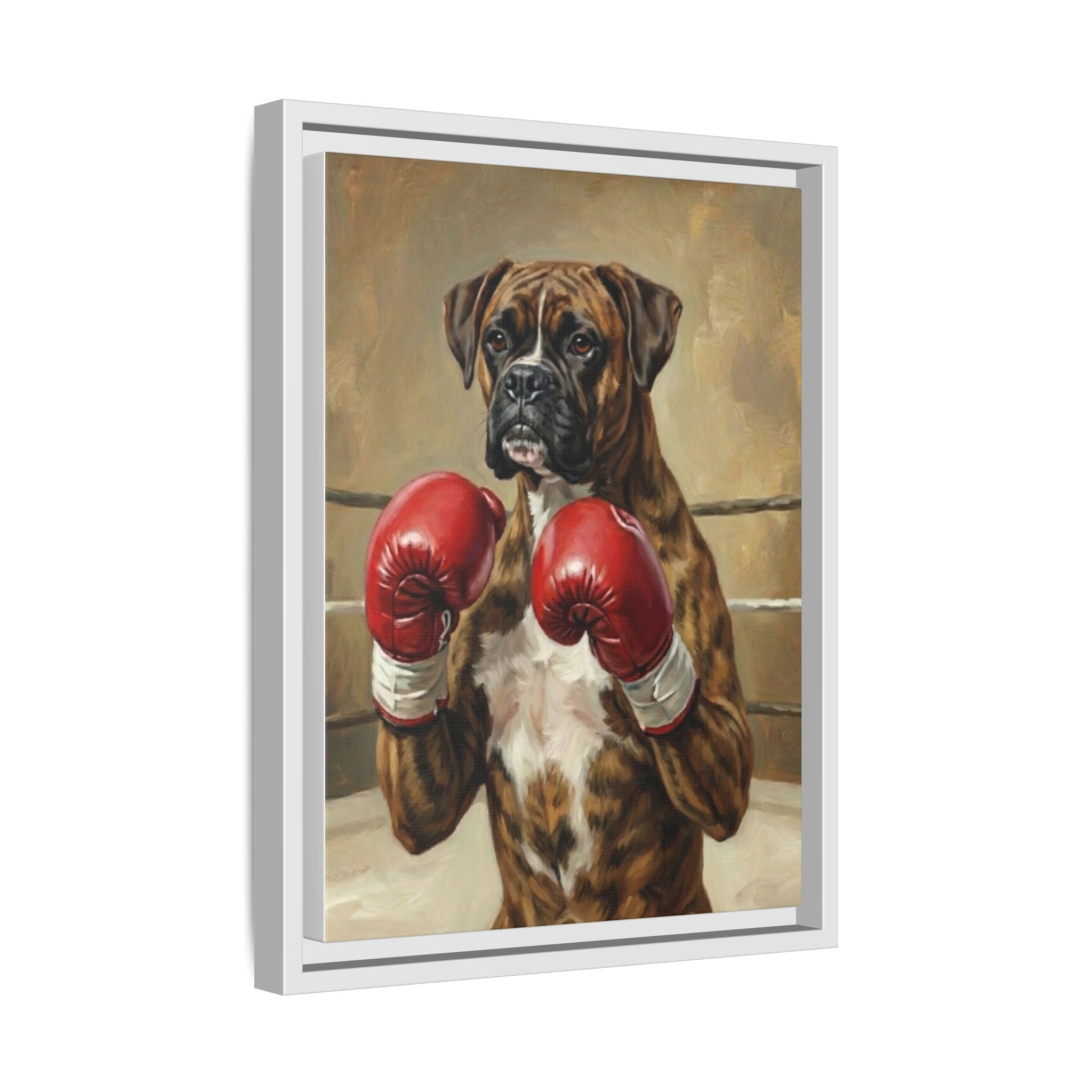 Boxer Dog Canvas Print — Framed Matte Wall Art