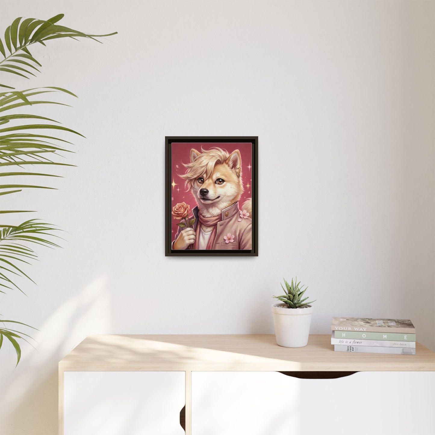 Romantic Shiba Portrait Art Print