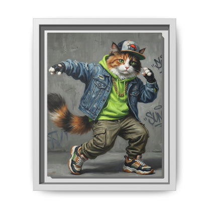 Dancing Cat Canvas Art