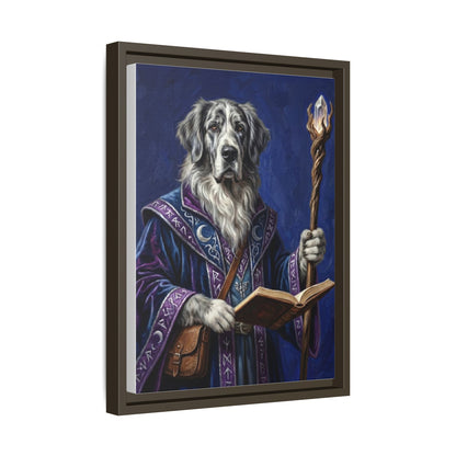 Wizard Dog Framed Canvas Print Mystic Canine Art
