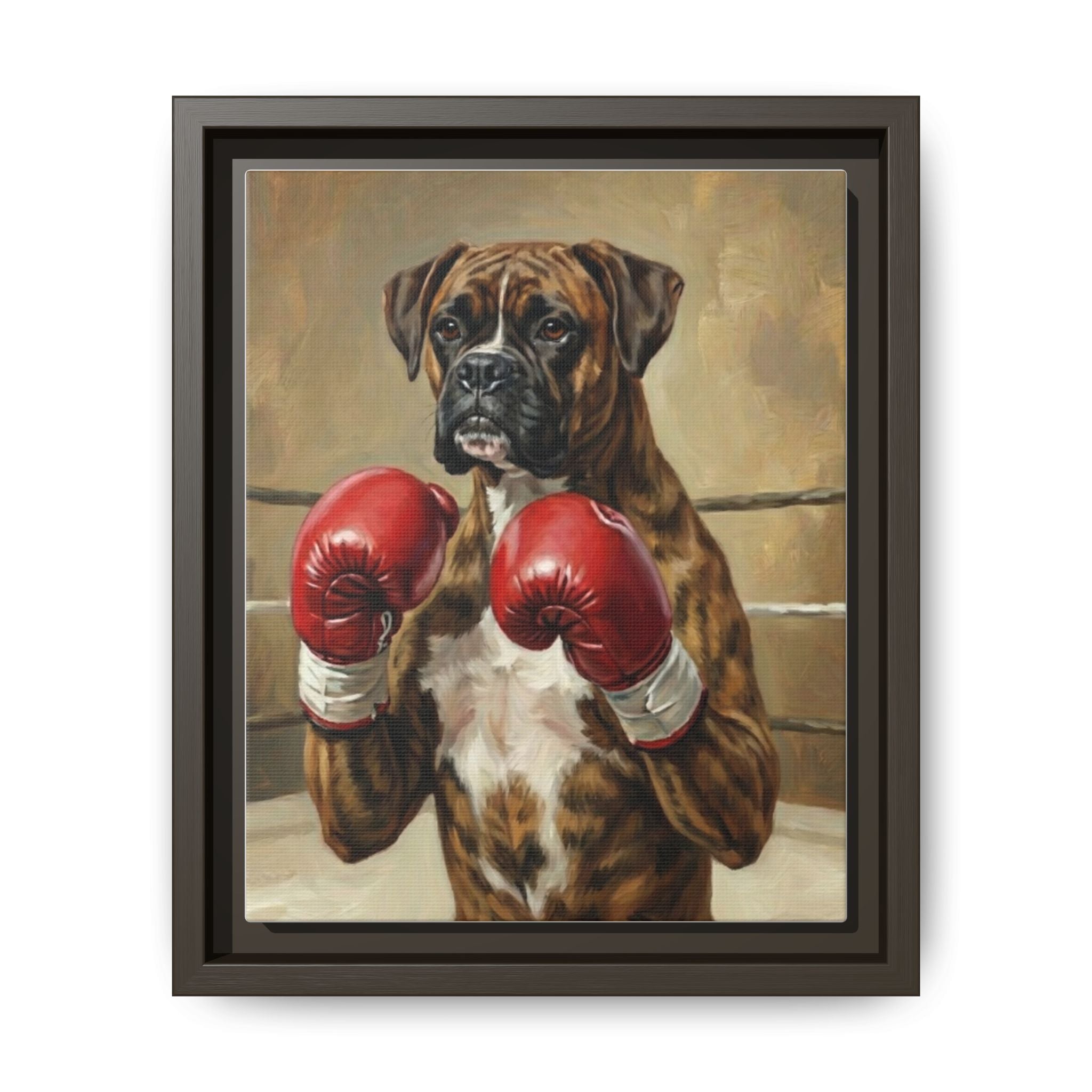 Boxer Dog Canvas Print — Framed Matte Wall Art