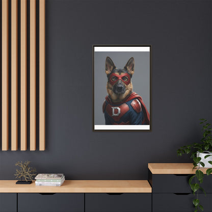 Superhero German Shepherd Dog Art Print