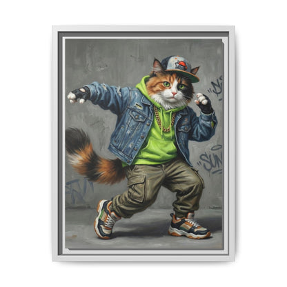 Dancing Cat Canvas Art