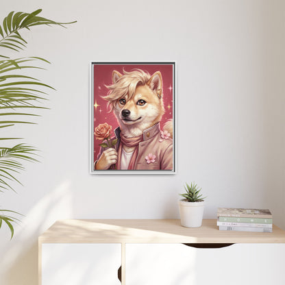 Romantic Shiba Portrait Art Print