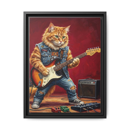 Cat Playing Guitar Wall Art