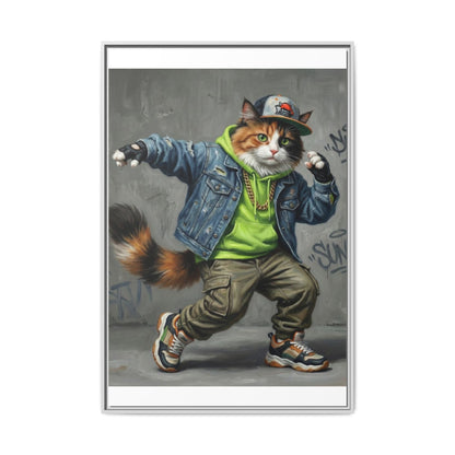 Dancing Cat Canvas Art
