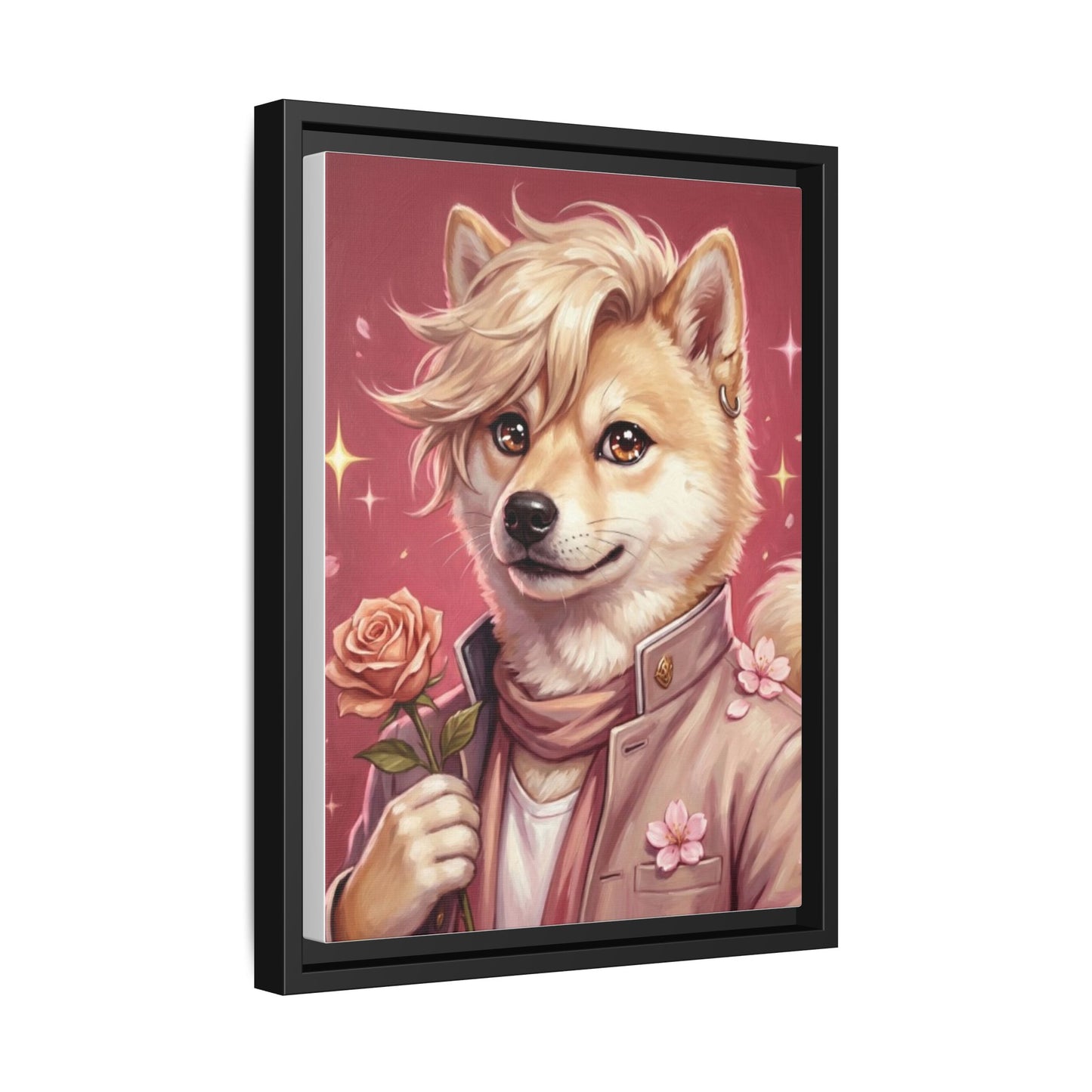 Romantic Shiba Portrait Art Print
