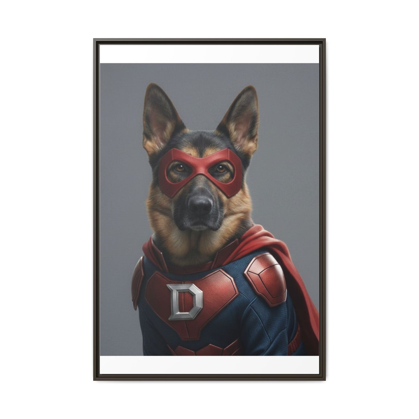 Superhero German Shepherd Dog Art Print
