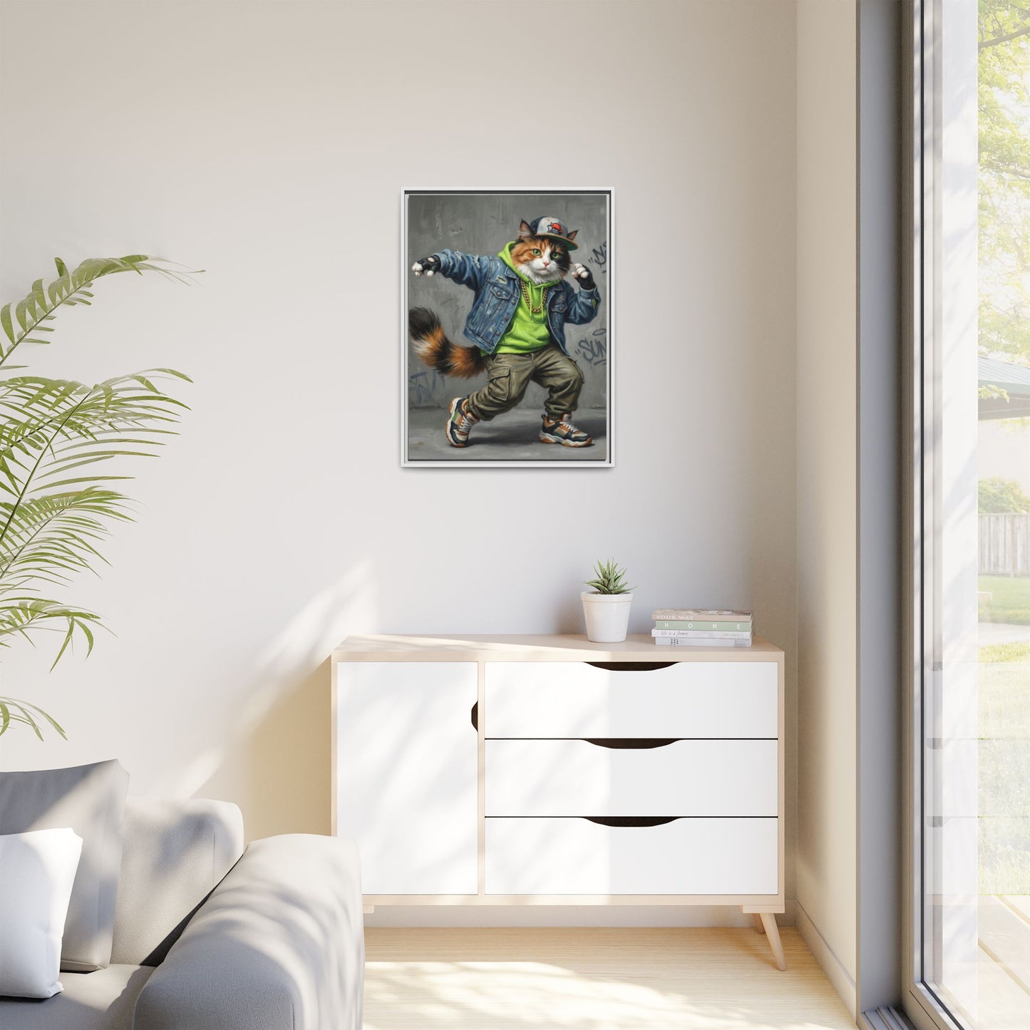 Dancing Cat Canvas Art