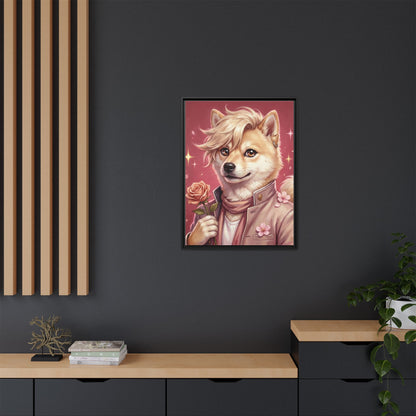 Romantic Shiba Portrait Art Print