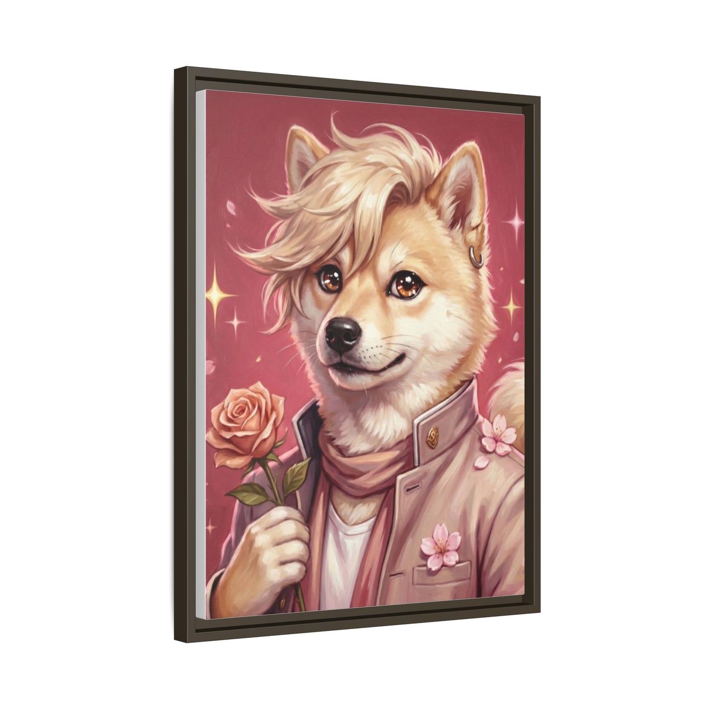 Romantic Shiba Portrait Art Print