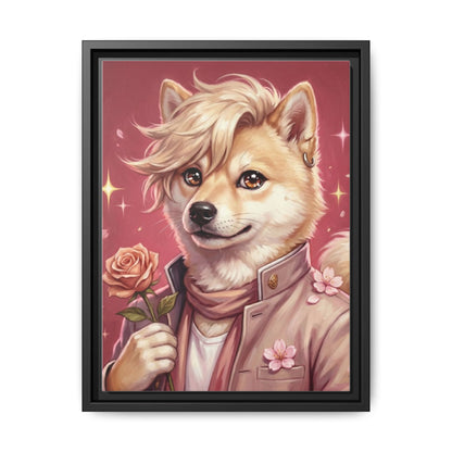Romantic Shiba Portrait Art Print