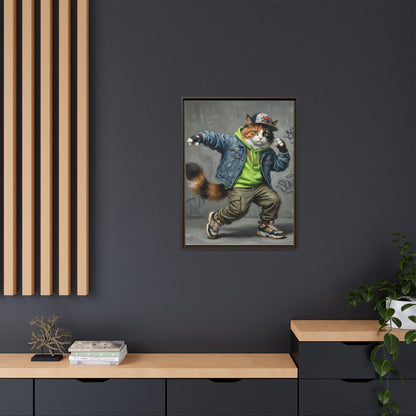Dancing Cat Canvas Art