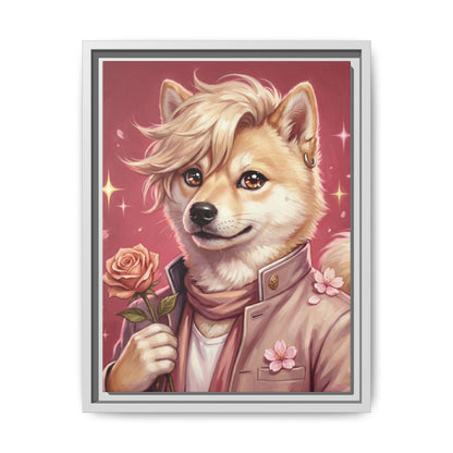 Romantic Shiba Portrait Art Print