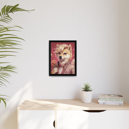 Romantic Shiba Portrait Art Print