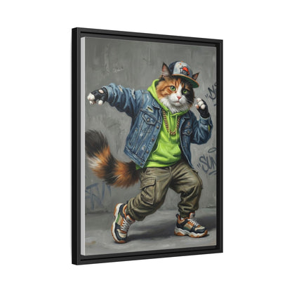 Dancing Cat Canvas Art