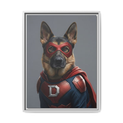 Superhero German Shepherd Dog Art Print