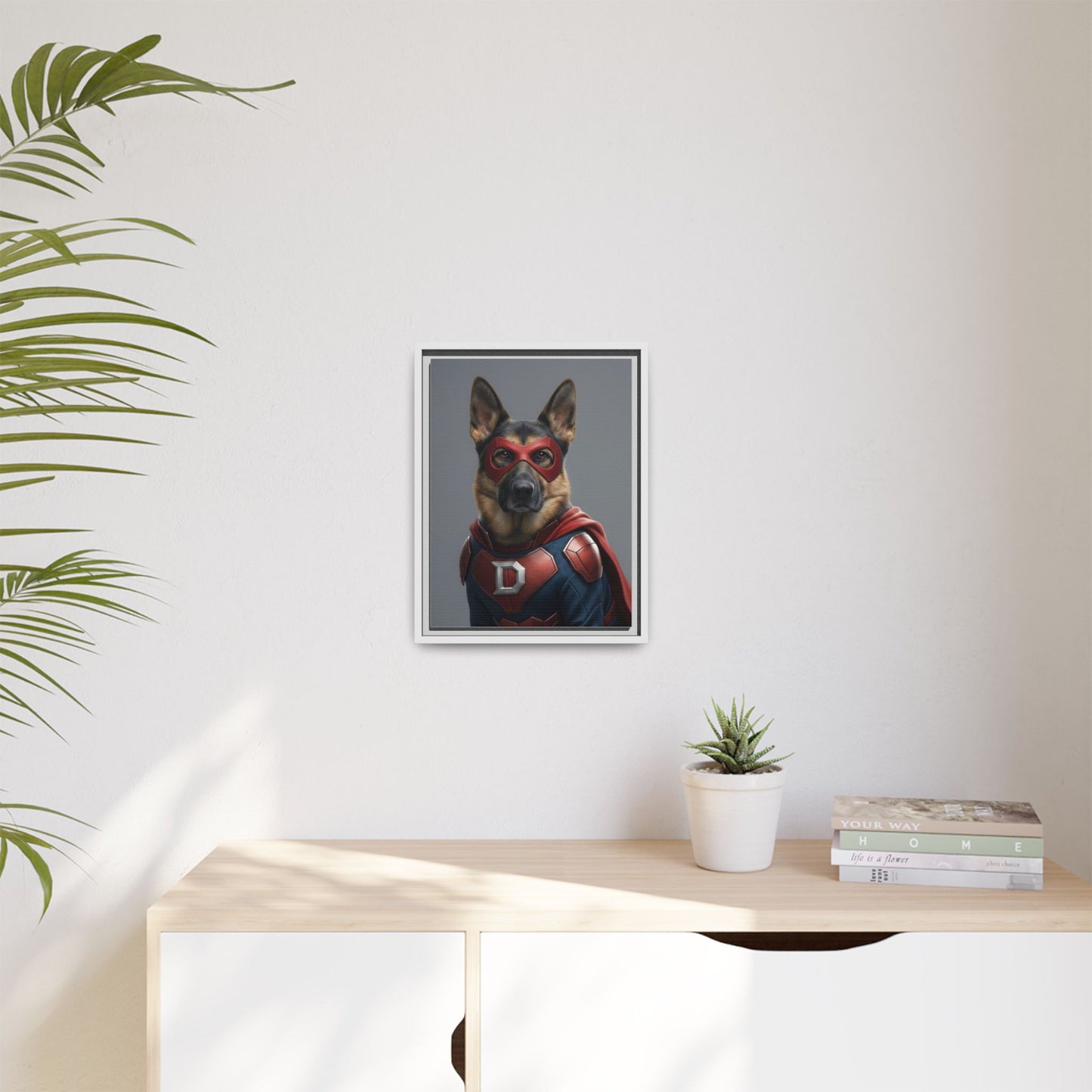 Superhero German Shepherd Dog Art Print