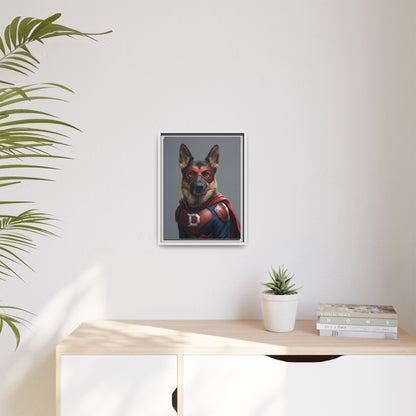 Superhero German Shepherd Dog Art Print