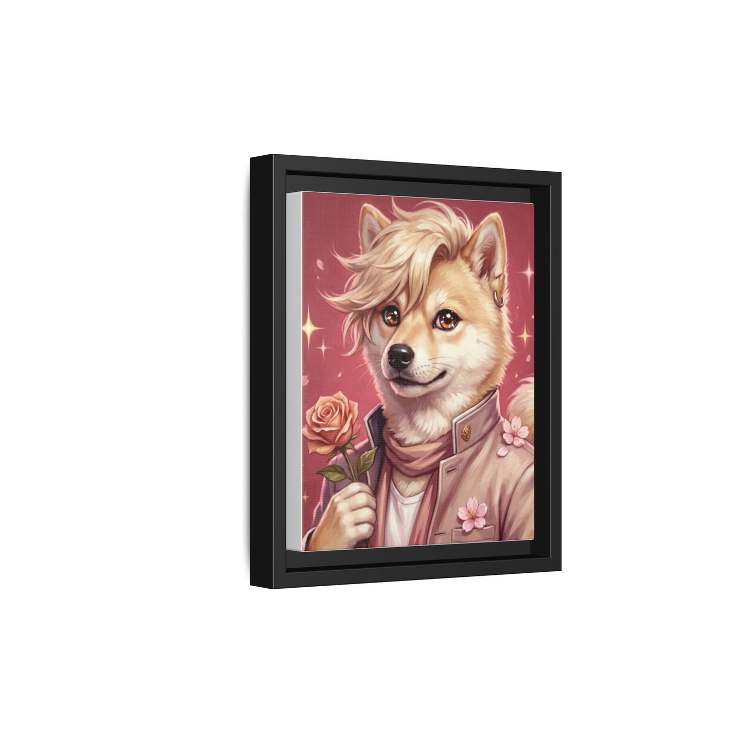 Romantic Shiba Portrait Art Print