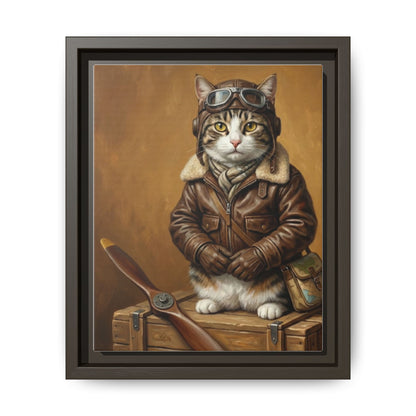 Pilot Cat Canvas Art