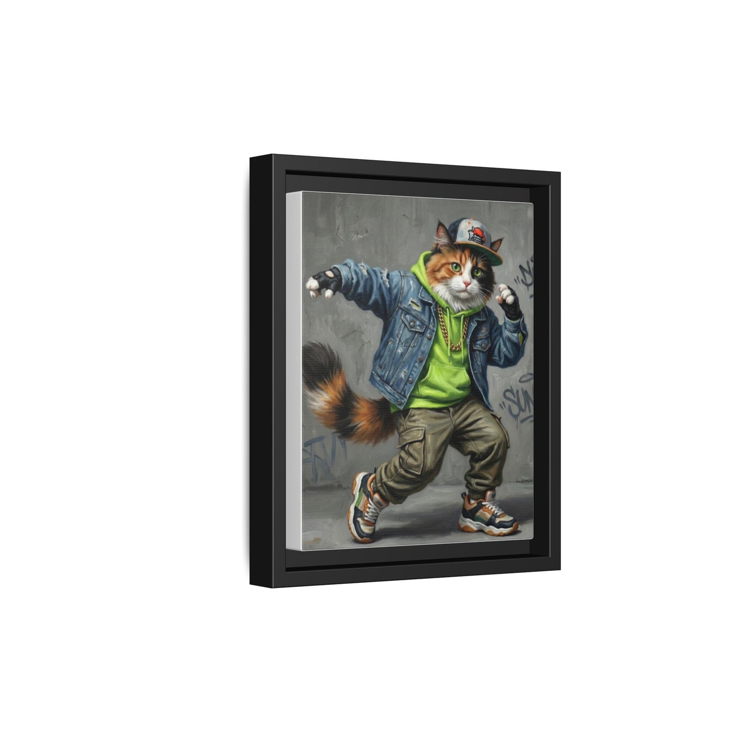 Dancing Cat Canvas Art