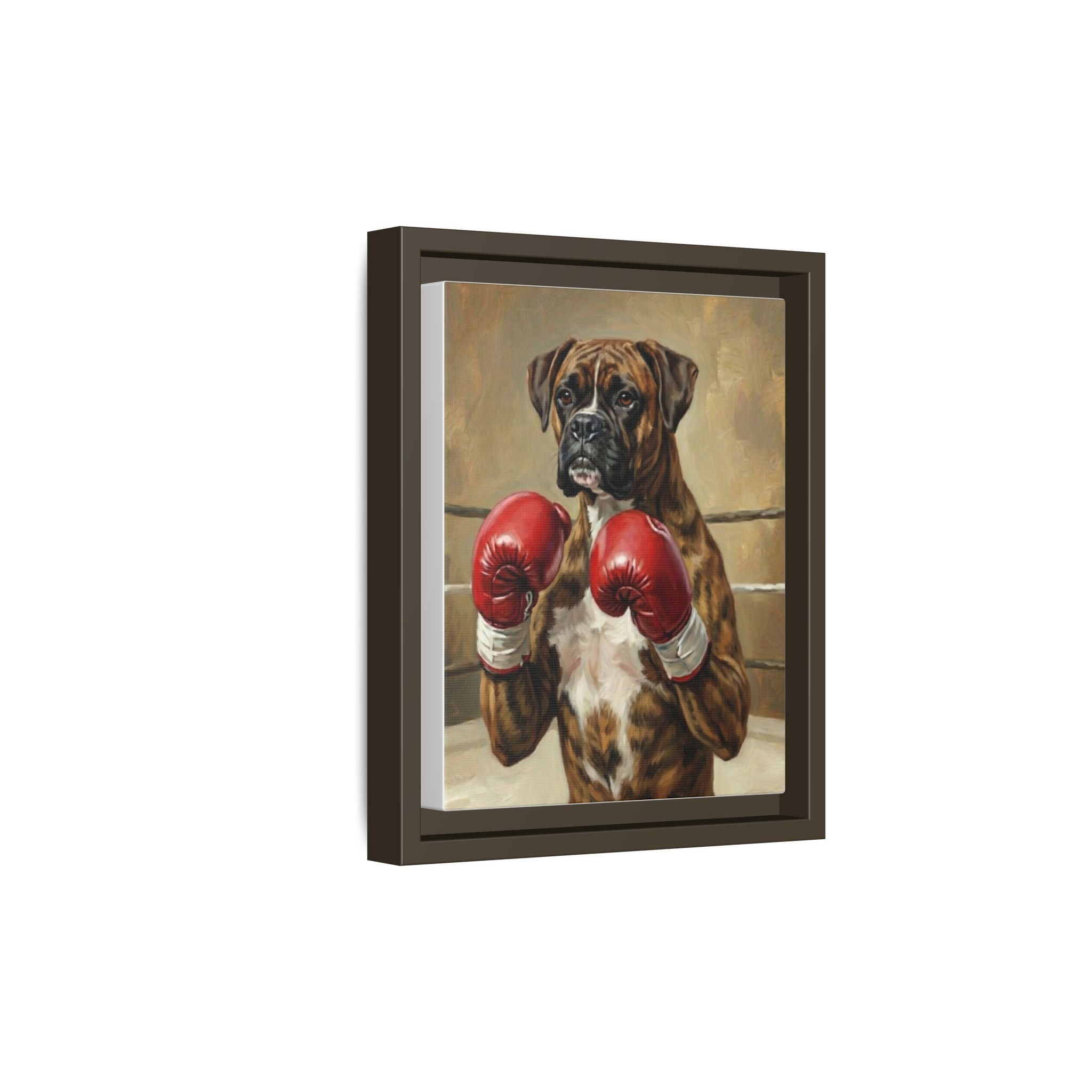 Boxer Dog Canvas Print — Framed Matte Wall Art