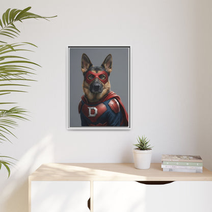 Superhero German Shepherd Dog Art Print