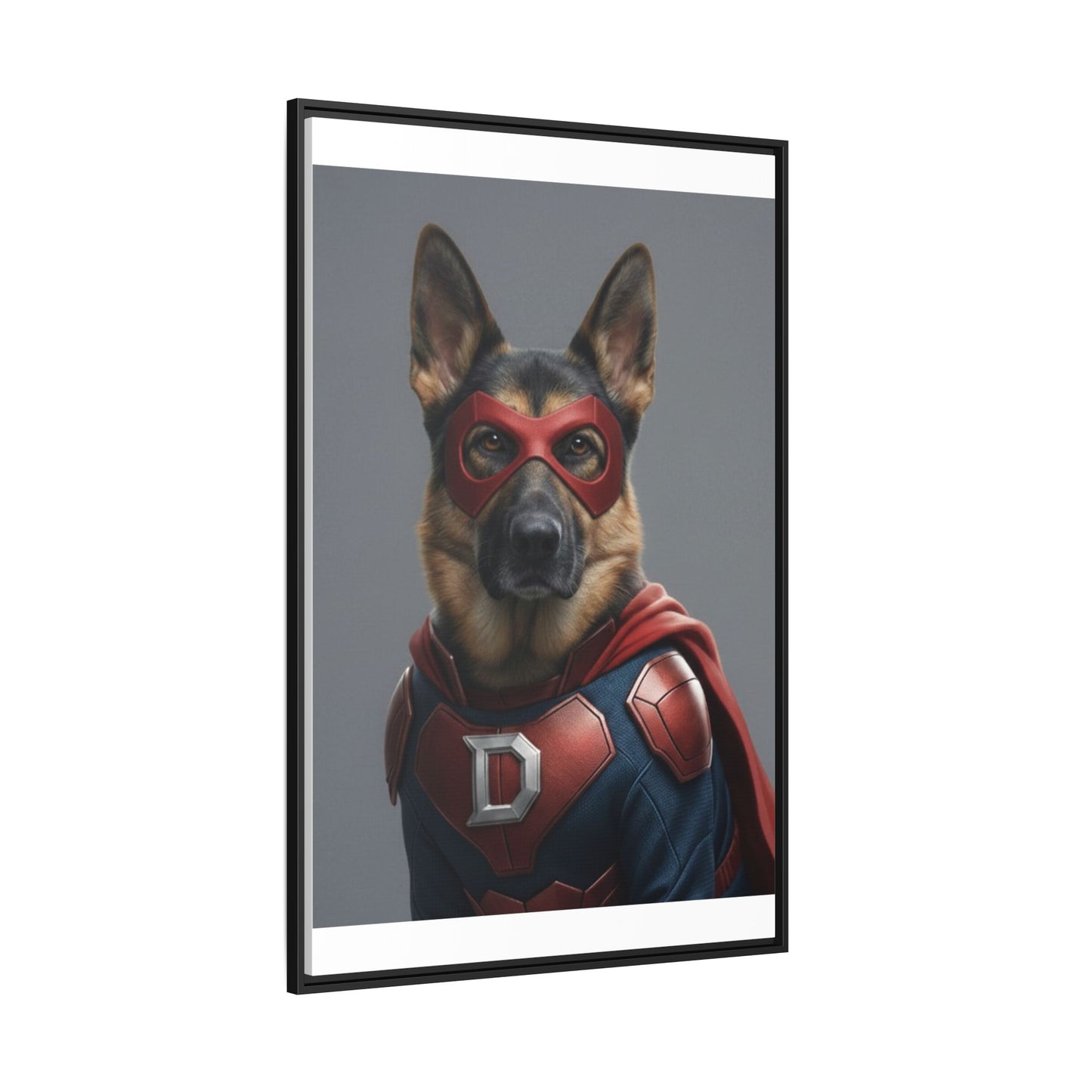 Superhero German Shepherd Dog Art Print