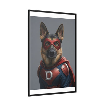 Superhero German Shepherd Dog Art Print