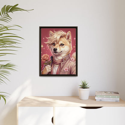 Romantic Shiba Portrait Art Print