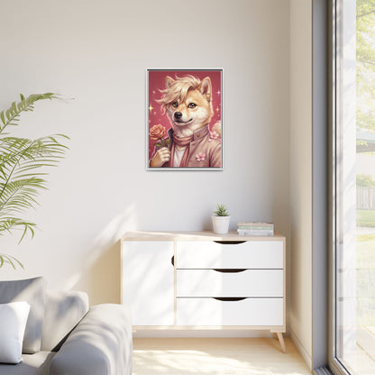 Romantic Shiba Portrait Art Print