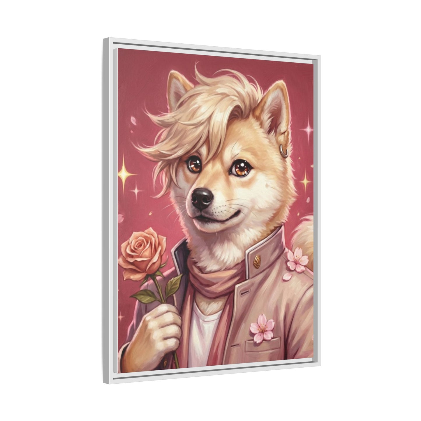 Romantic Shiba Portrait Art Print