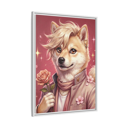 Romantic Shiba Portrait Art Print