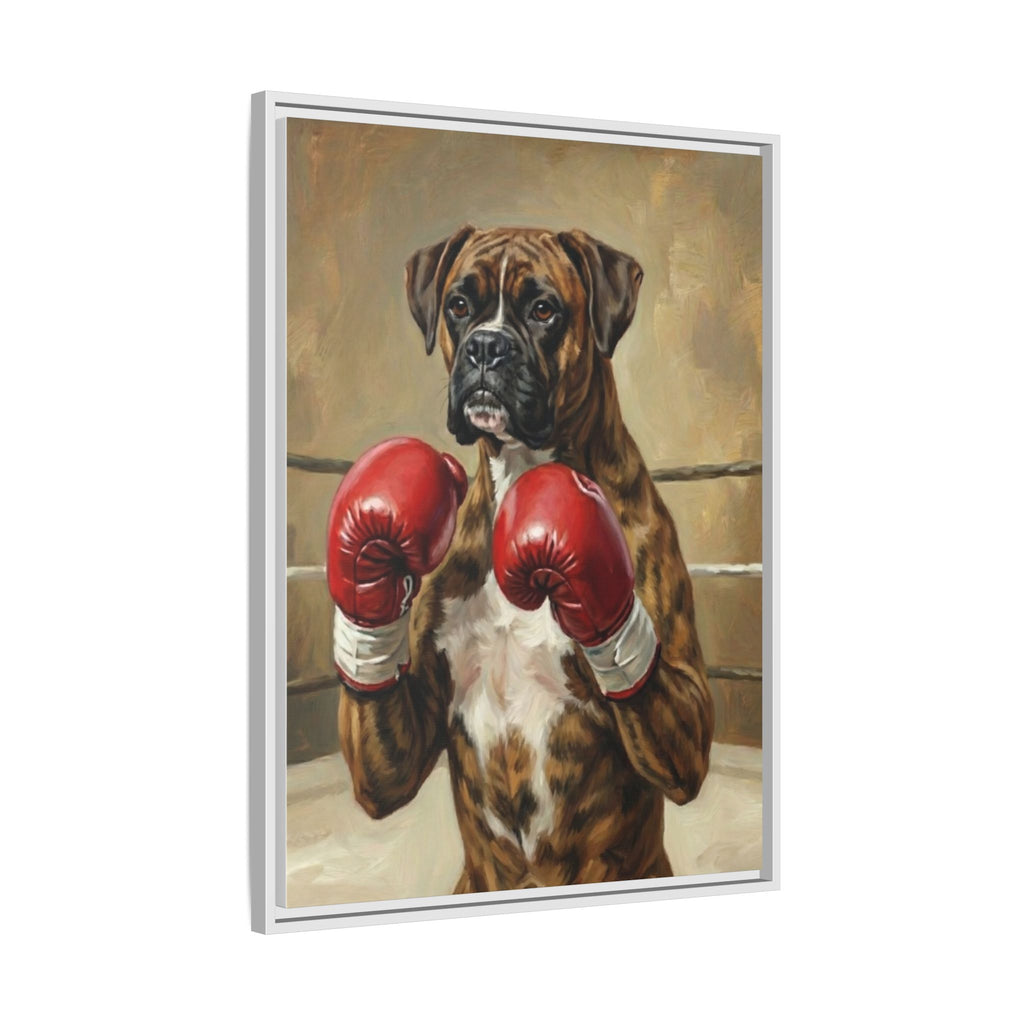 Boxer Dog Canvas Print — Framed Matte Wall Art