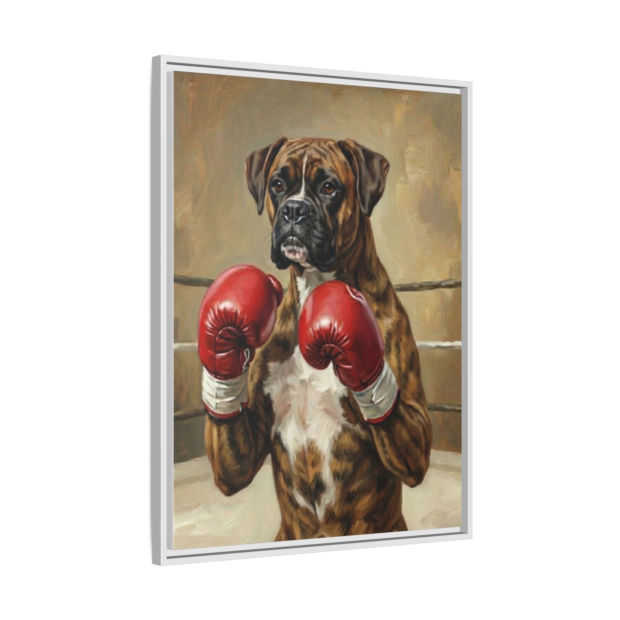 Boxer Dog Canvas Print — Framed Matte Wall Art
