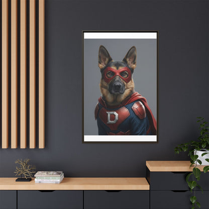 Superhero German Shepherd Dog Art Print