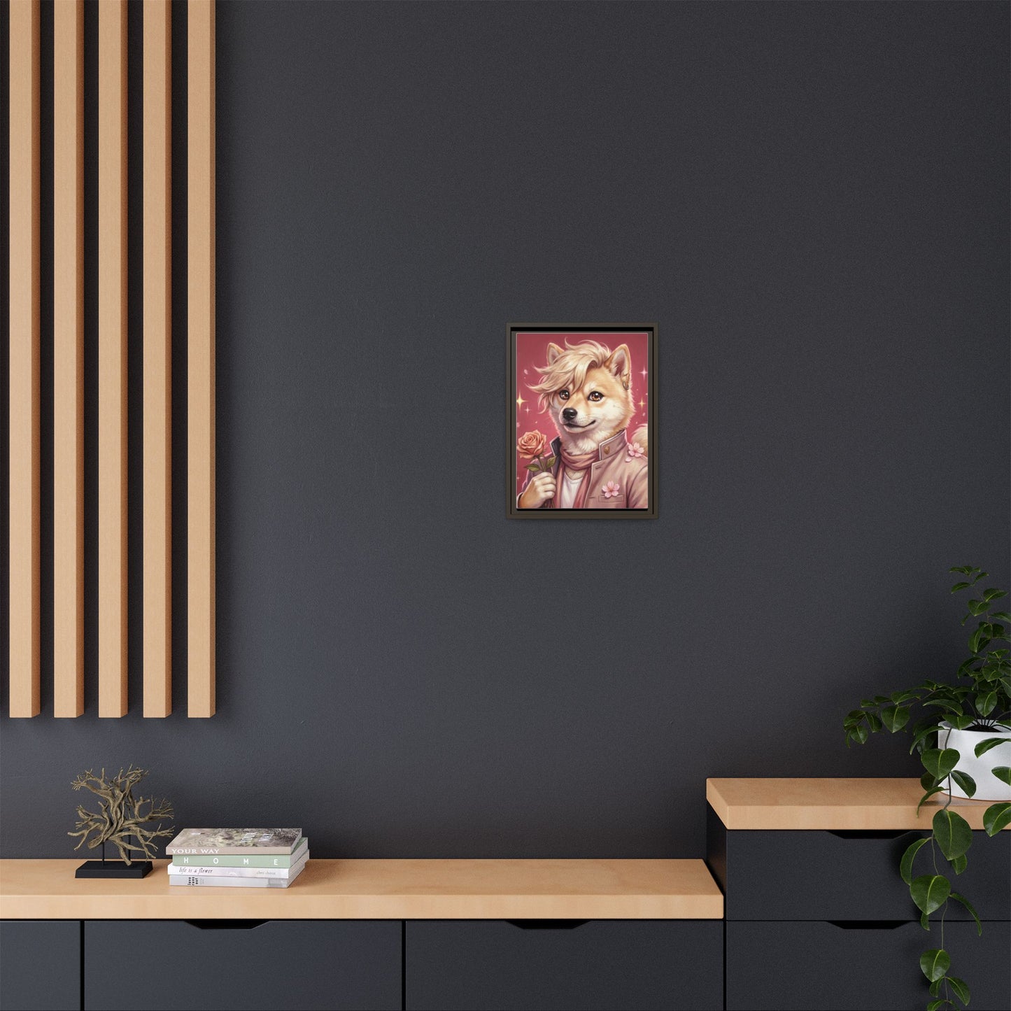 Romantic Shiba Portrait Art Print