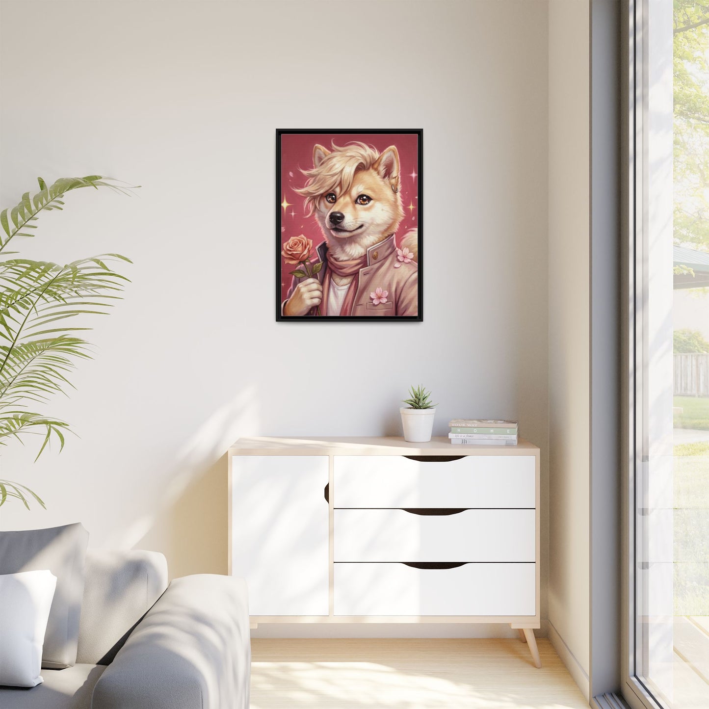 Romantic Shiba Portrait Art Print
