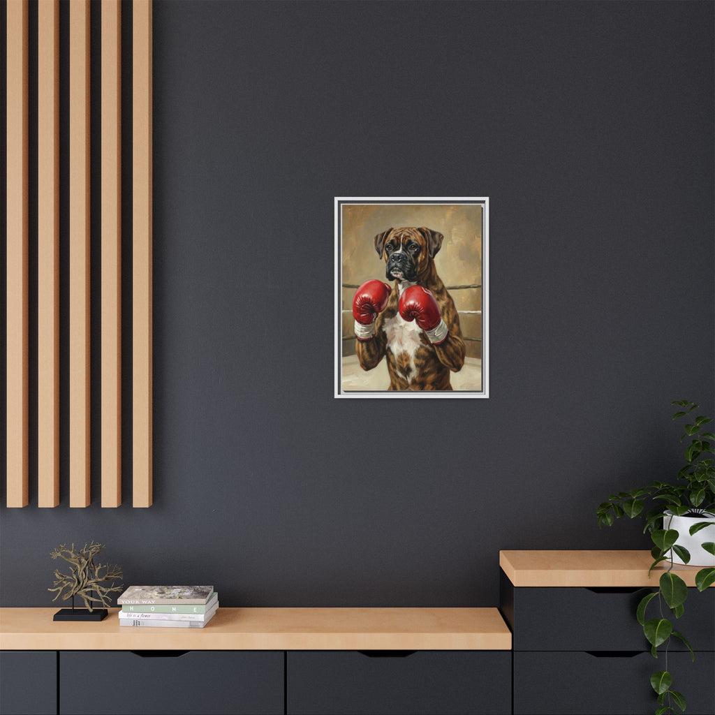 Boxer Dog Canvas Print — Framed Matte Wall Art