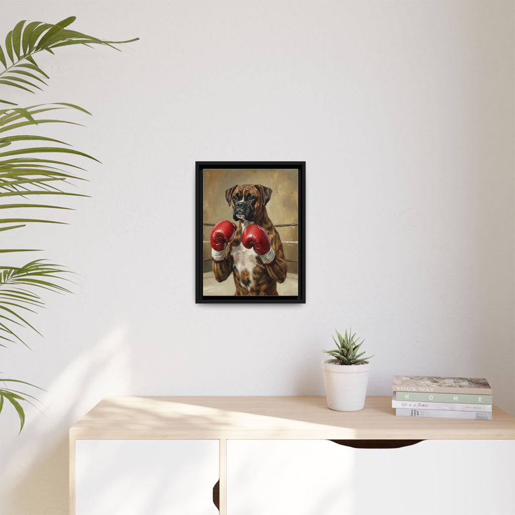Boxer Dog Canvas Print — Framed Matte Wall Art
