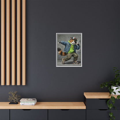 Dancing Cat Canvas Art
